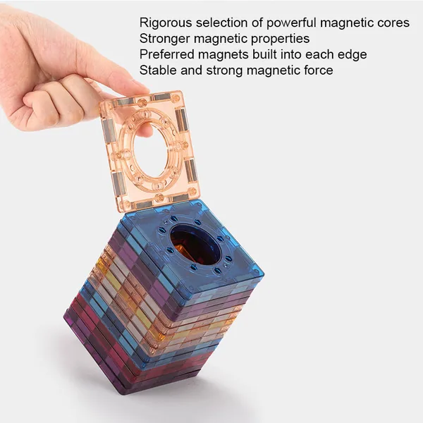 Educational Magnetic Building Blocks 188PCS of Marble Run Tr