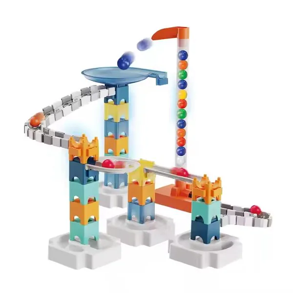 80Pcs Marble Run Space Race Track Construction Building Block Set