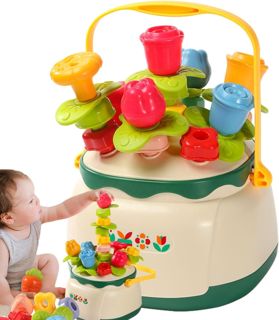 Portable Flower Building Blocks Botanical Stacking Construction Set