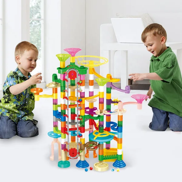 DIY Educational 236PCS Electric Marble Run Set with 14MM Balls
