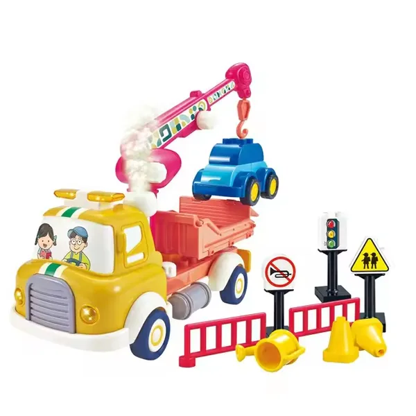 Spraying Rescue Trailer Building Blocks Set Battery Operated