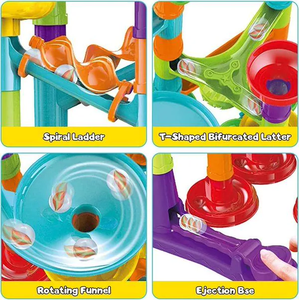 TBS-198230 3D STEM Marble Run Race Track for Kids 113pcs Maze Game DIY