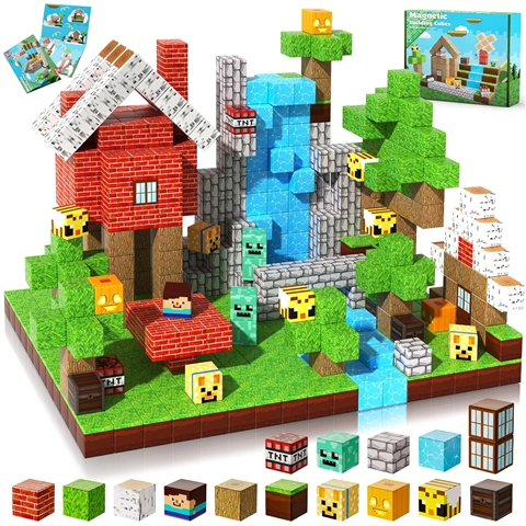 Set de Bloques Magnéticos Bloquelandia Jungle – 16 Piezas para Construcción Libre y Juego de Roles