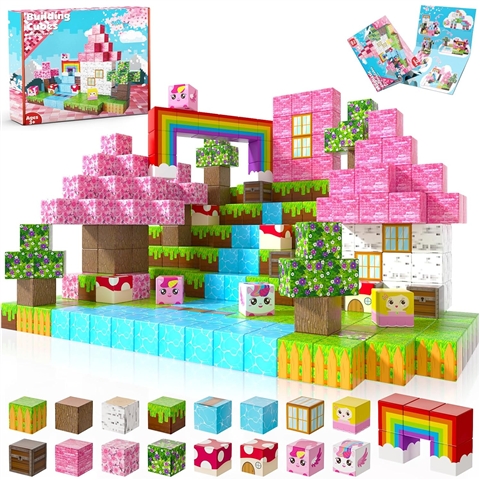 Set de Bloques Magnéticos Unicornio – 16 piezas para construcción y juego de roles